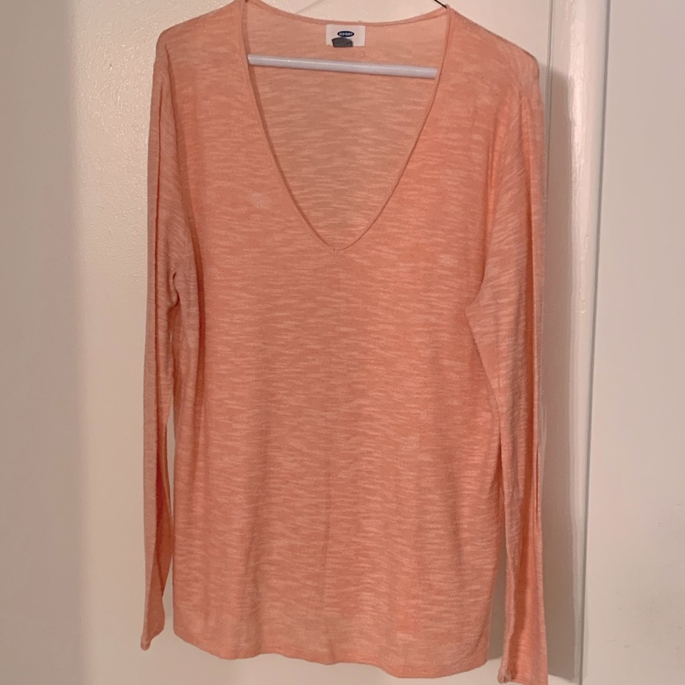 Peach light weight pull over sweater XL